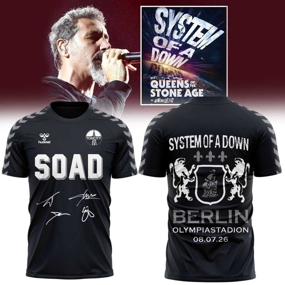 System Of A Down X Olympiastadion Merch European Tour 2026 Shirt Gifts For Metalheads - Foxy23shop