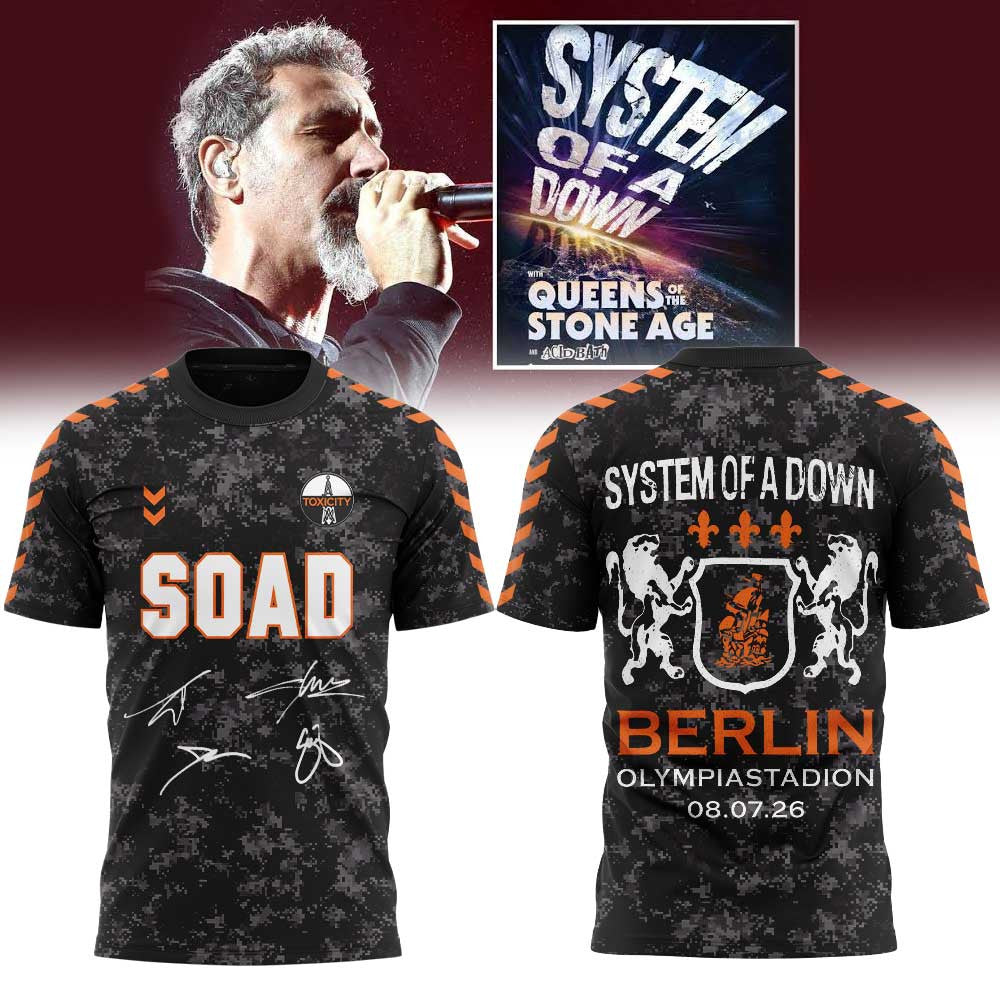 System Of A Down X Olympiastadion Berlin Merch European Tour 2026 Shirt System Of A Down Clothes - Foxy23shop