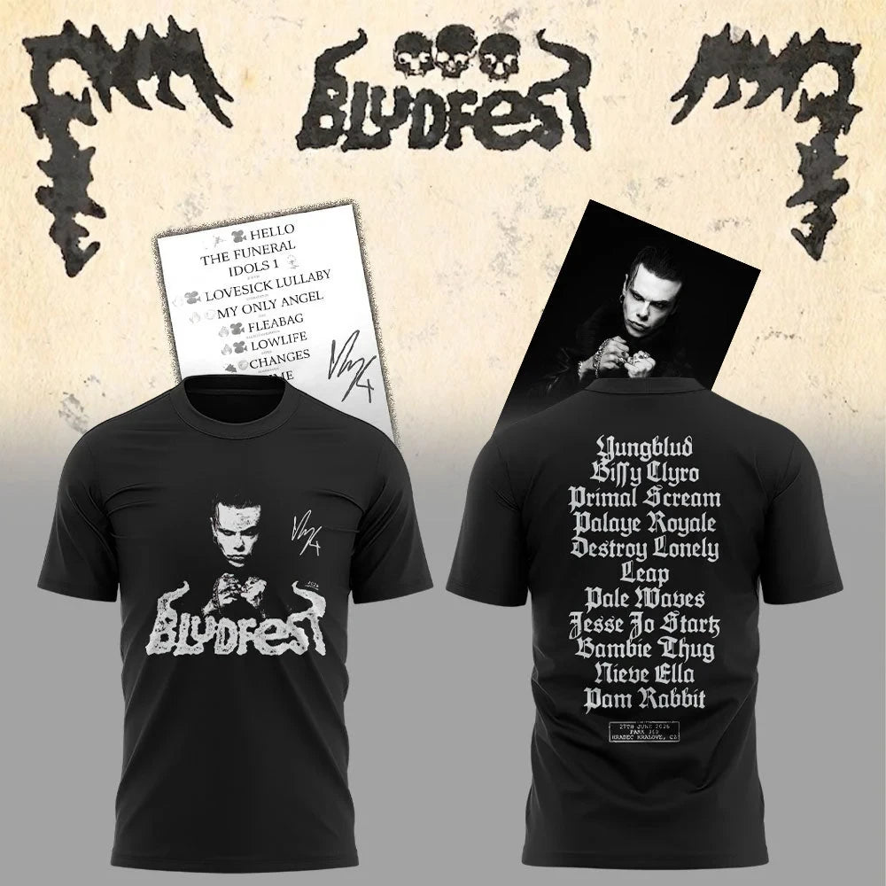 Yungblud Merch Bludfest 2026 Festival Lineup Black Shirt Gift Idea For Brother - Foxy23shop