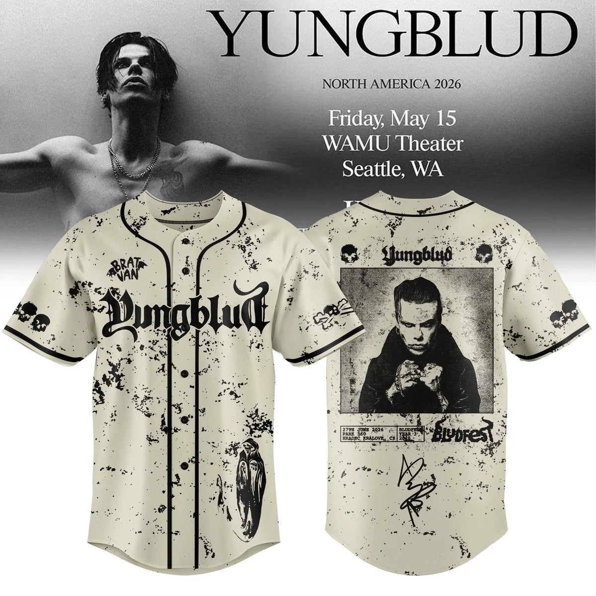 Yungblud Merch Idols World Tour 2026 Signed Jersey Gift Ideas For Music Lovers - Foxy23shop