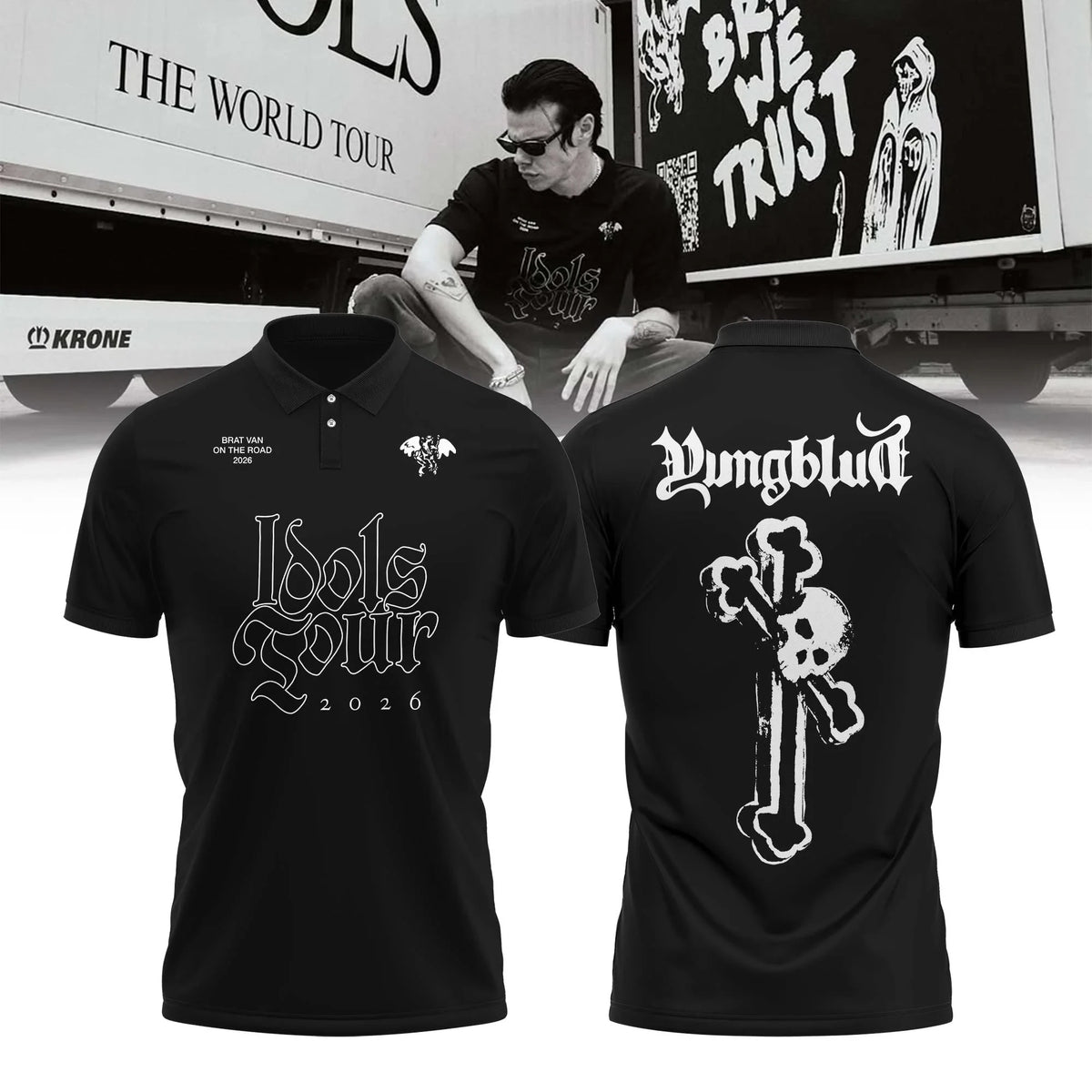 Yungblud Merch Idols World Tour 2026 Polo Shirt Yungblud Concert Outfits - Foxy23shop