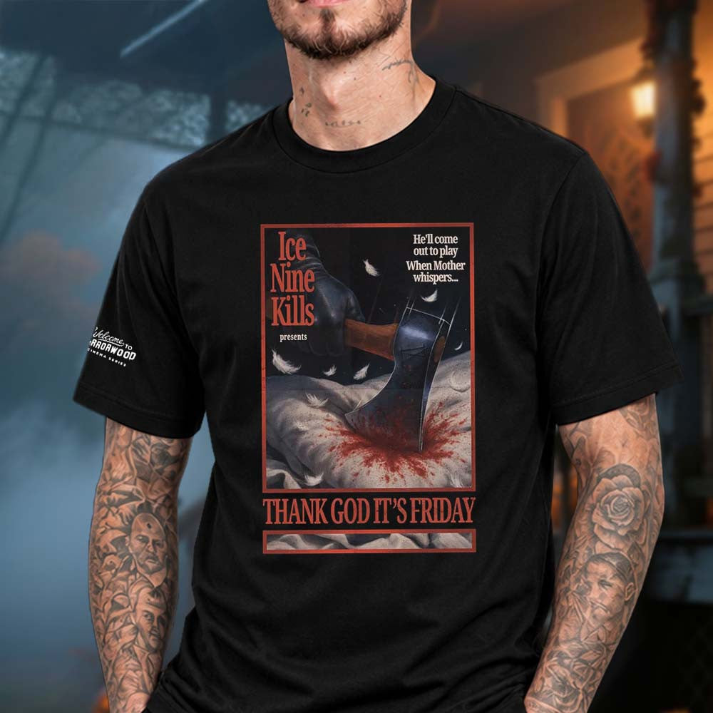 Ice Nine Kills Merch Welcome To Horrorwood Thank God It Friday T-Shirt Gifts For Ice Nine Kills Fans - Foxy23shop