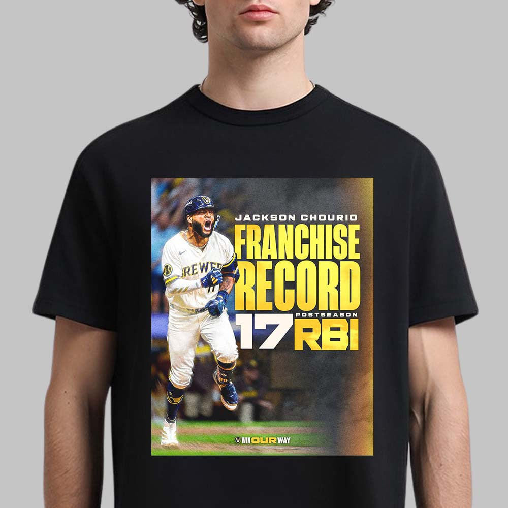 Jackson Chourio Milwaukee Brewers MLB Postseason RBI T-Shirt Jackson Chourio Fan Gifts - Foxy23shop