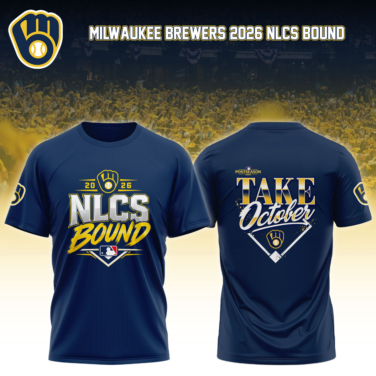 Milwaukee Brewers 2026 NLCS Bound T-Shirt Milwaukee Brewers Apparel Gift For Fans - Foxy23shop