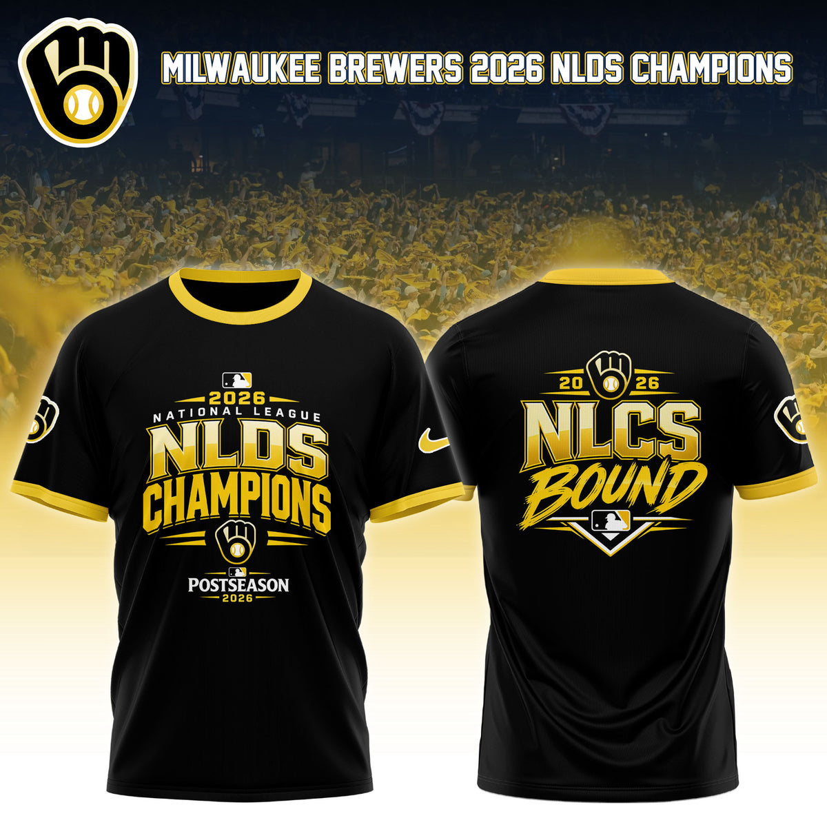 Milwaukee Brewers 2026 NLDS Champions T-Shirt Milwaukee Brewers Merch Gifts For Baseball Lovers - Foxy23shop