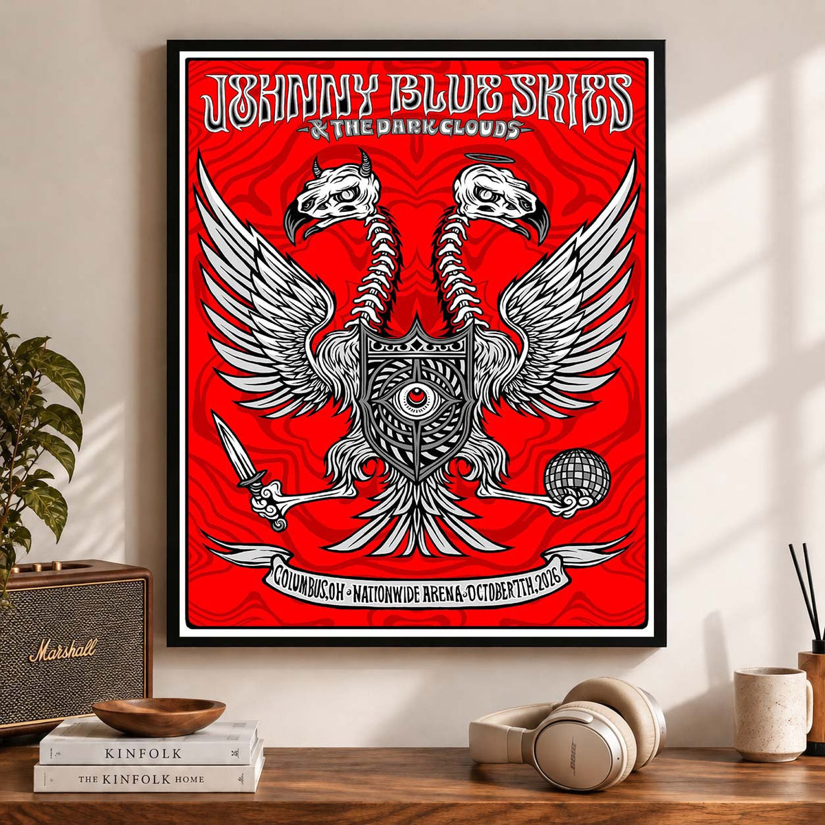 Johnny Blue Skies Columbus OH Event Poster 2026 Johnny Blue Skies Merch Music Lover Gifts - Foxy23shop