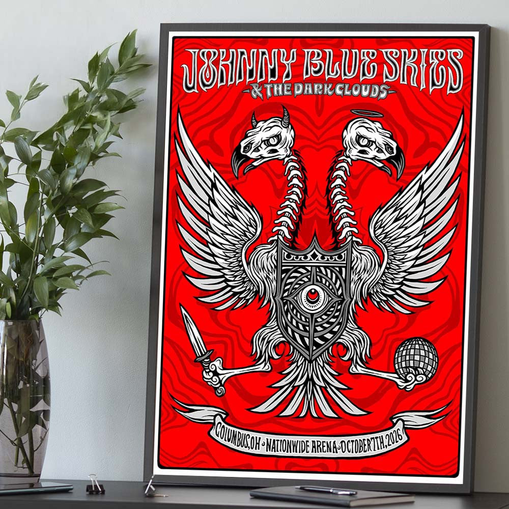 Johnny Blue Skies Columbus OH Event Poster Sturgill Simpson Merch Gifts For Music Lovers - Foxy23shop