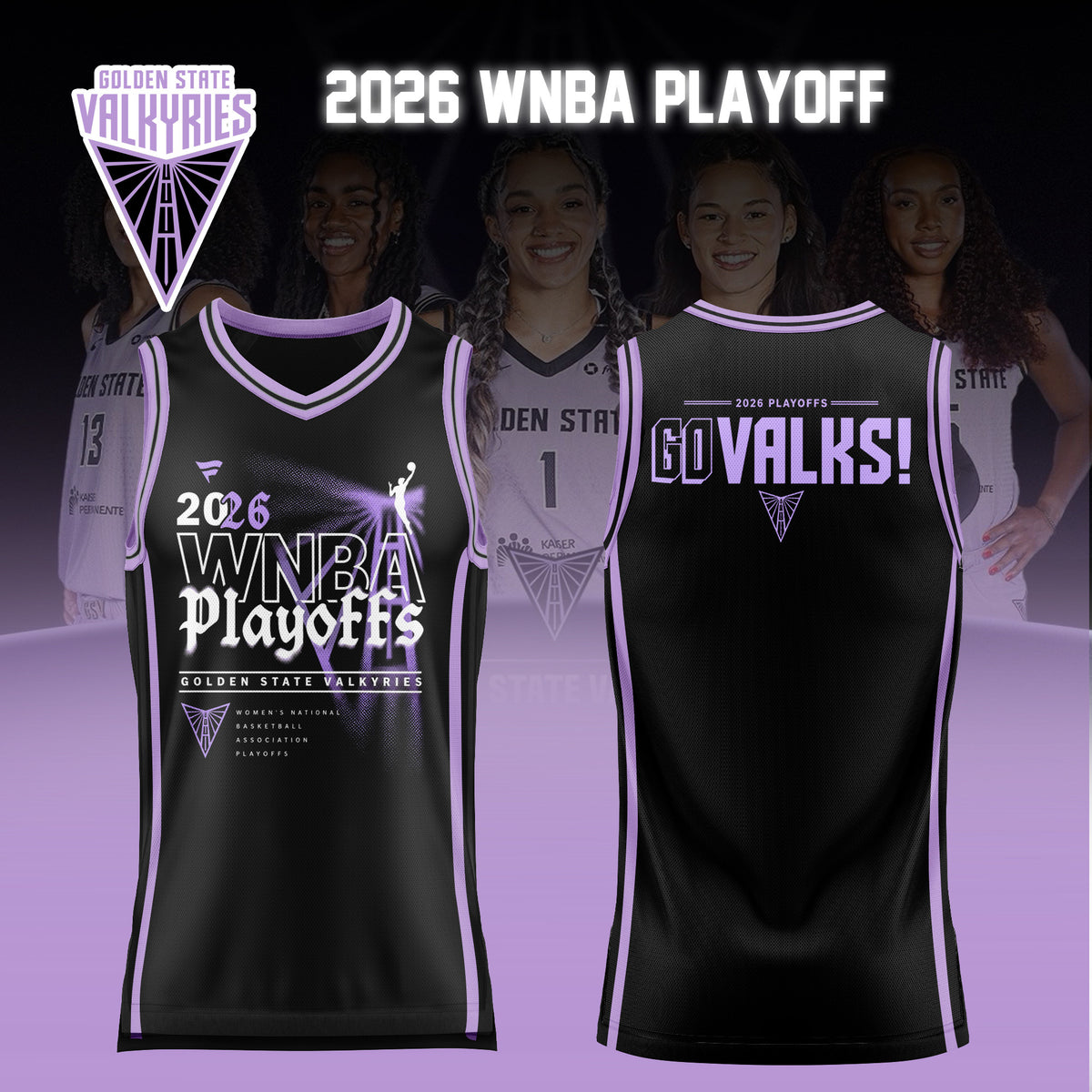 Golden State Valkyries 2026 WNBA Playoff Jersey Golden State Valkyries Merch Fan Gear - Foxy23shop