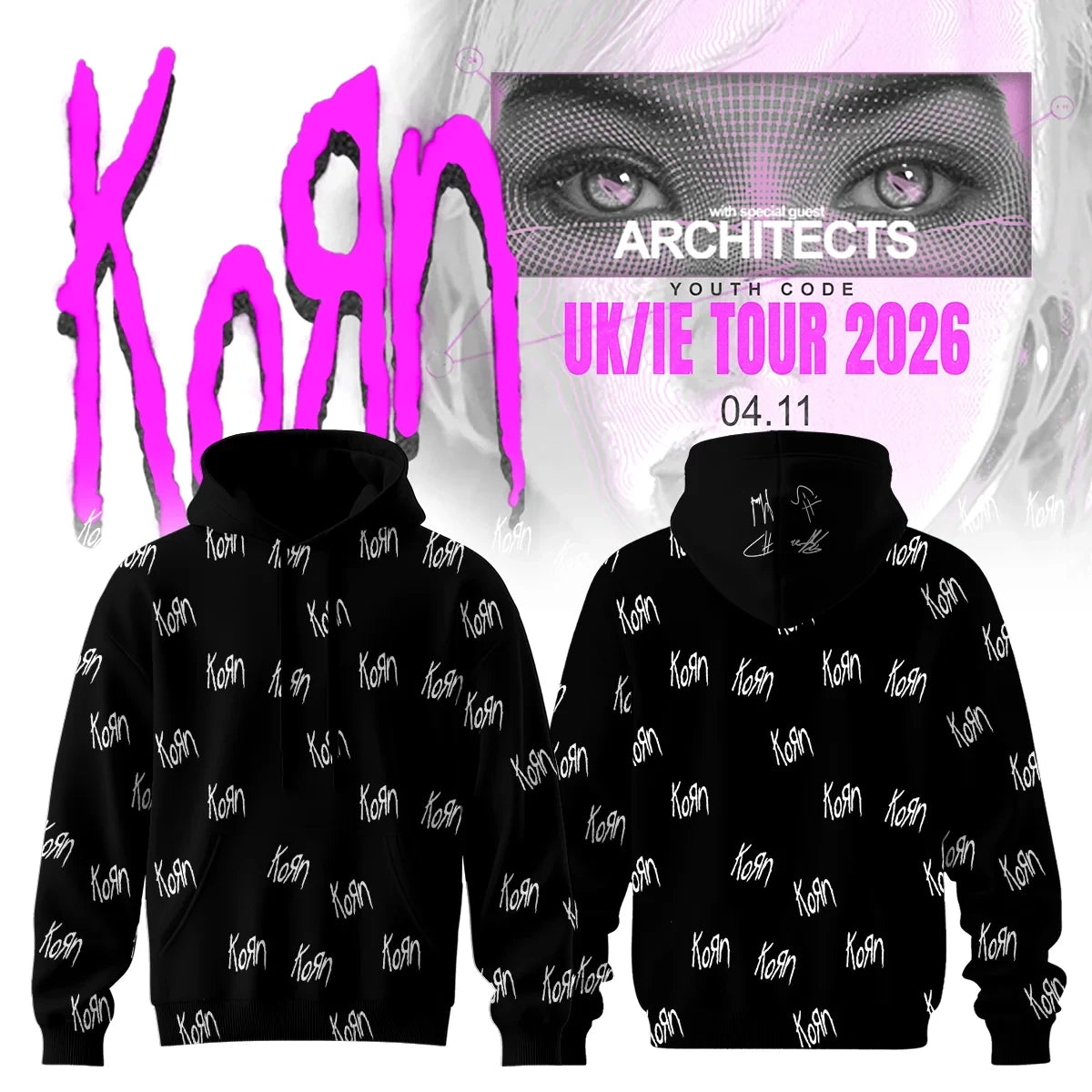Korn Euro Tour Merch Still A Freak Hoodie Korn Hooded Sweatshirt Gifts For Fans - Foxy23shop