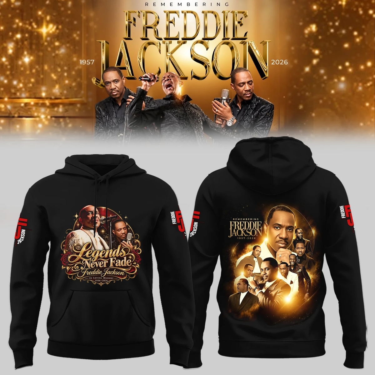 RIP Freddie Jackson Merch Forever In Our Hearts Tribute Hoodie Freddie Jackson Memorial Gifts - Foxy23shop