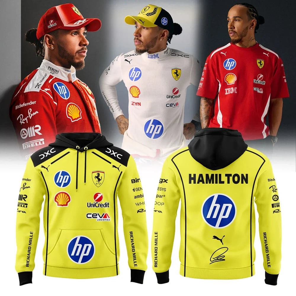 Lewis Hamilton Hoodie Scuderia Ferrari Apparel Special Gift For Motorsport Lovers - Foxy23shop