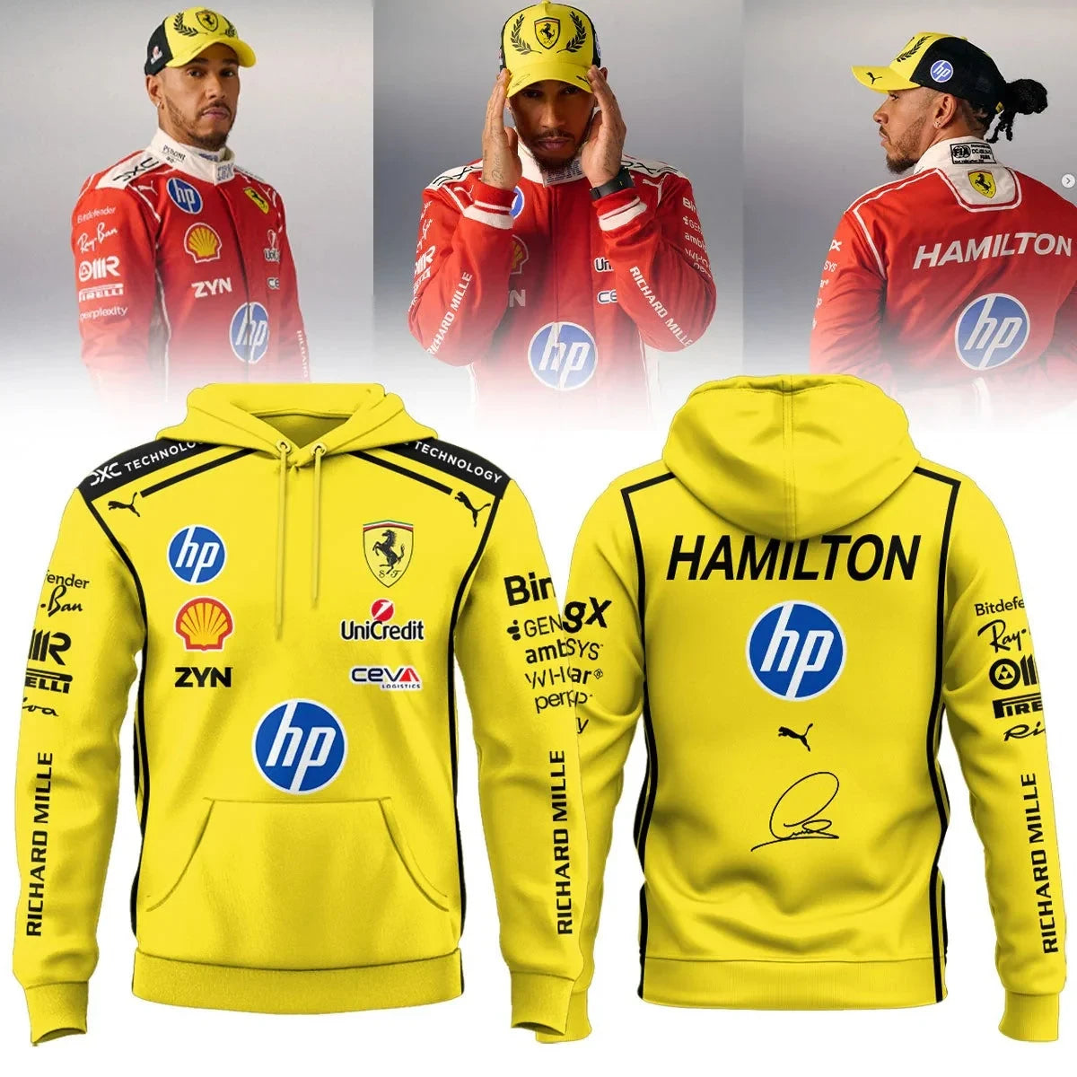 Lewis Hamilton Hoodie Scuderia Ferrari Clothing Unique Gift For Formula One Fans - Foxy23shop