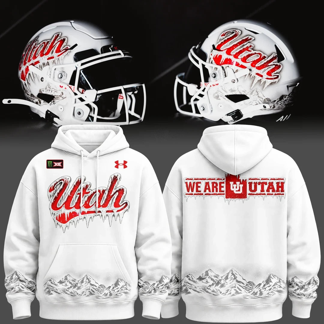Utah Utes 2026 Ice Cold White Out Hoodie Utah Utes Apparel Fan Gear - Foxy23shop
