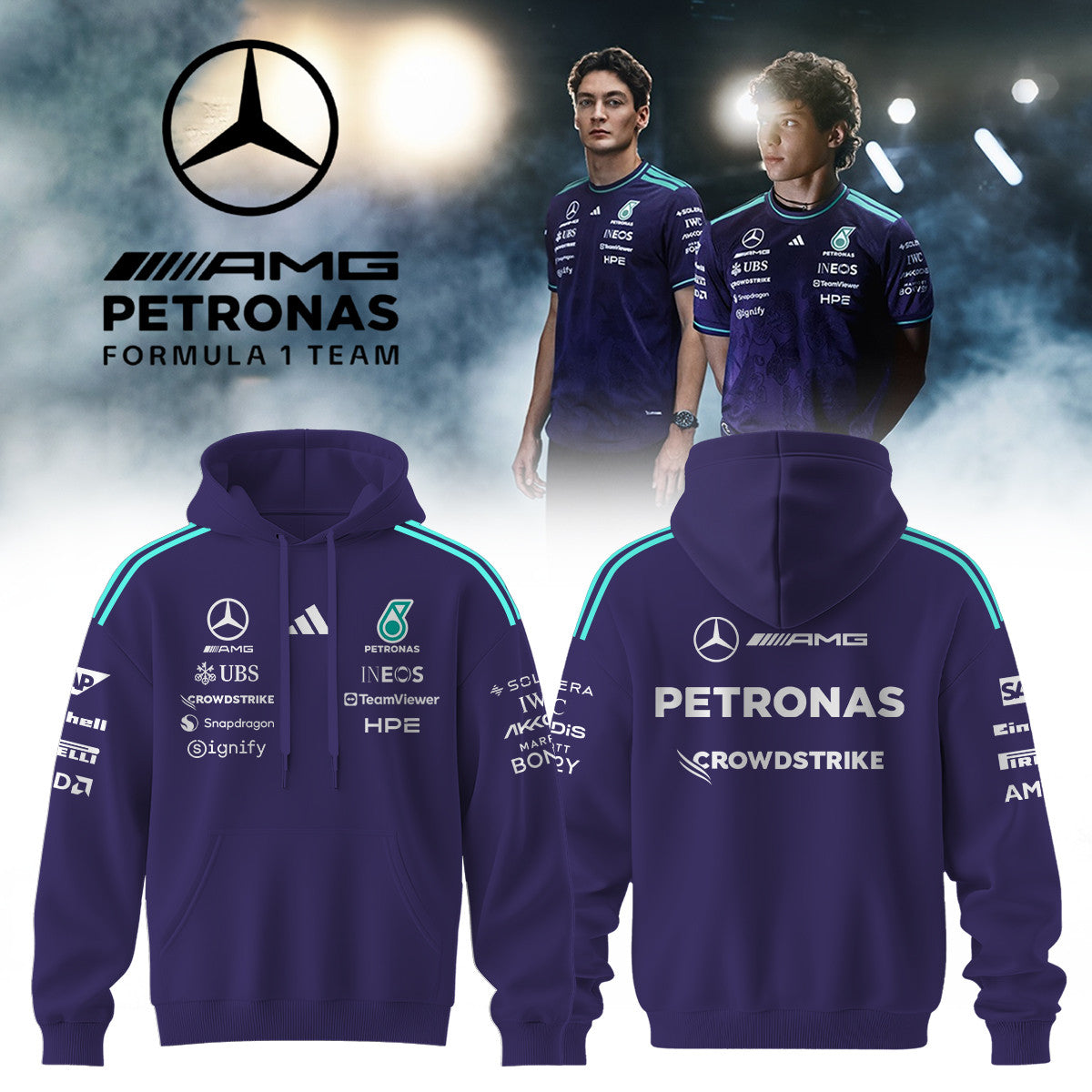 Mercedes Merch Kimi Antonelli Mercedes AMG Petronas F1 Team Hoodie Kimi Antonelli Lover Gift - Foxy23shop