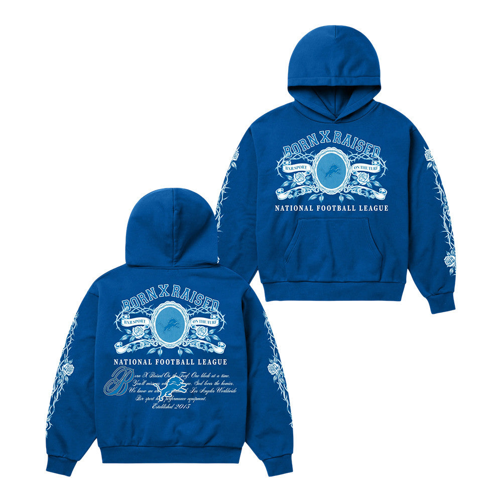 Lions BXR Detroit Hoodie Born X Raised Football Apparel Gift For Football Lovers - Foxy23shop