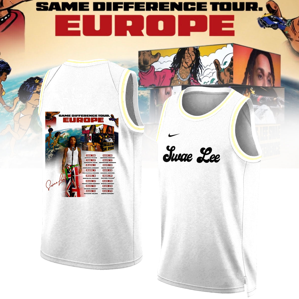 Swae Lee Merch Same Difference Tour Europe Signed Tank Top Swae Lee Lover Gifts - Foxy23shop