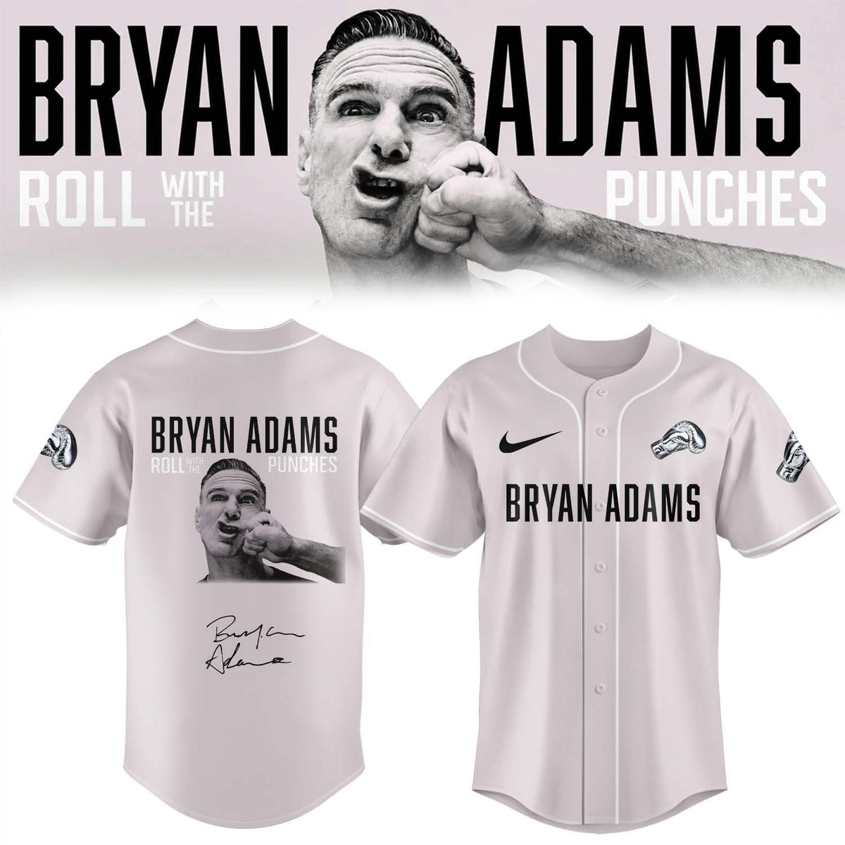 Bryan Adams Merch Roll With The Punches Tour 2026 27 Jersey Bryan Adams Concert Outfit - Foxy23shop