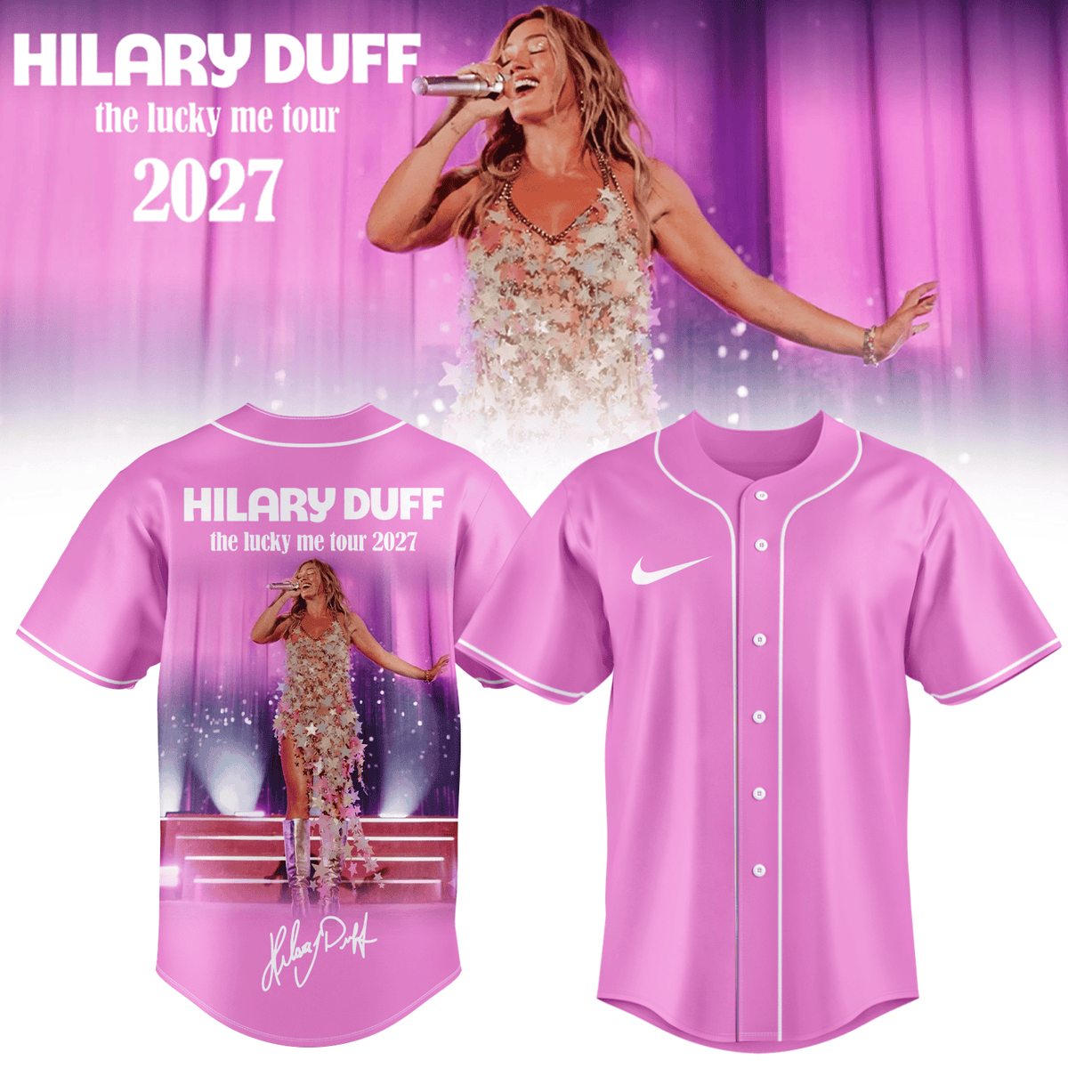 Hilary Duff Merch The Lucky Me Tour 2027 Jersey Great Gifts For Duffenders - Foxy23shop