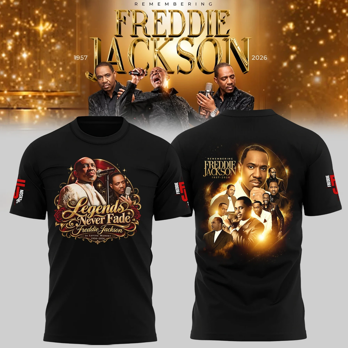 RIP Freddie Jackson Merch Forever In Our Hearts Tribute Shirt Presents For Freddie Jackson Lovers - Foxy23shop