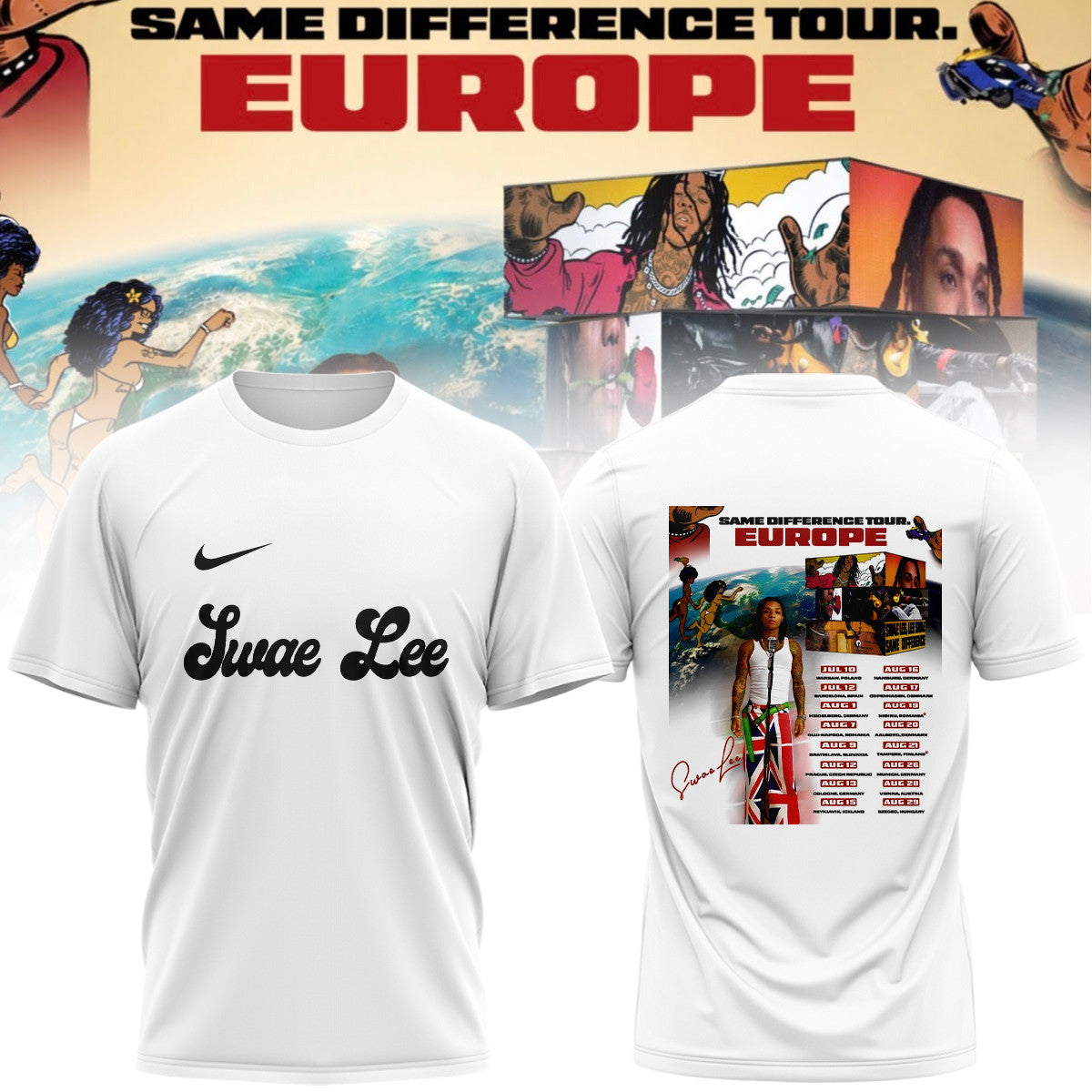 Swae Lee Merch Same Difference Tour Europe T-Shirt Cool Presents For Swae Lee Fans - Foxy23shop
