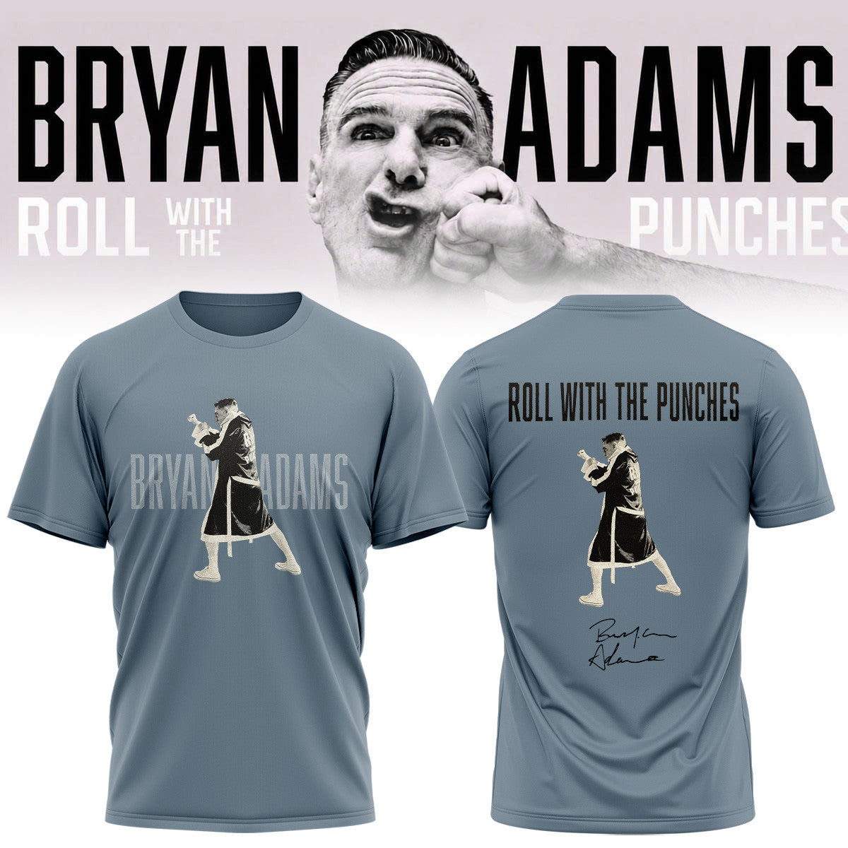 Bryan Adams Roll With The Punches Tour 2026 27 Shirt Music Gifts For Boyfriend - Foxy23shop