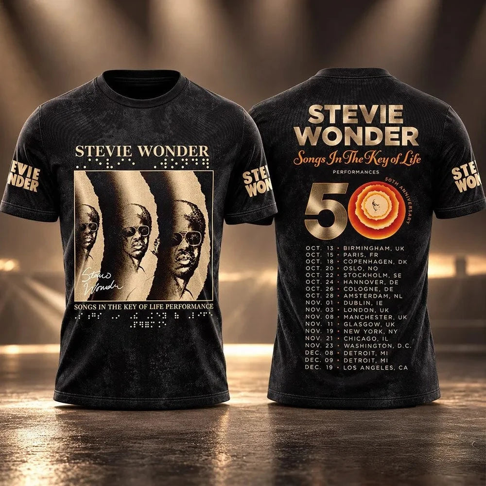 Stevie Wonder Songs In The Key Of Life 50th Anniversary T-Shirt Gifts For Stevie Wonder Fans - Foxy23shop