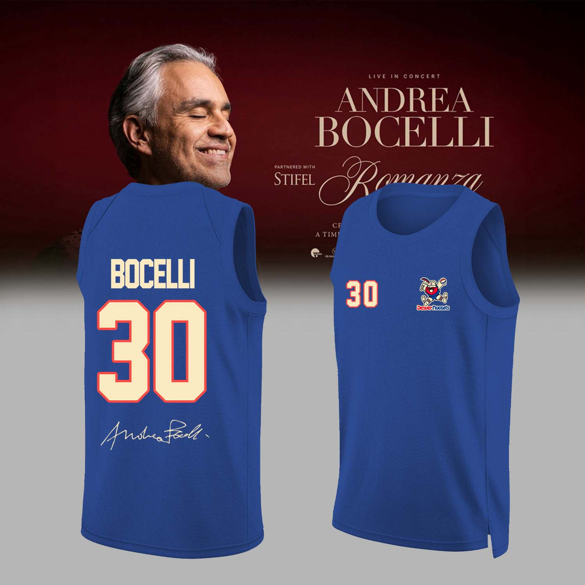 30th Anniversary World Tour Jersey Shirt Andrea Bocelli Clothing Gift For Concert Lovers - Foxy23shop
