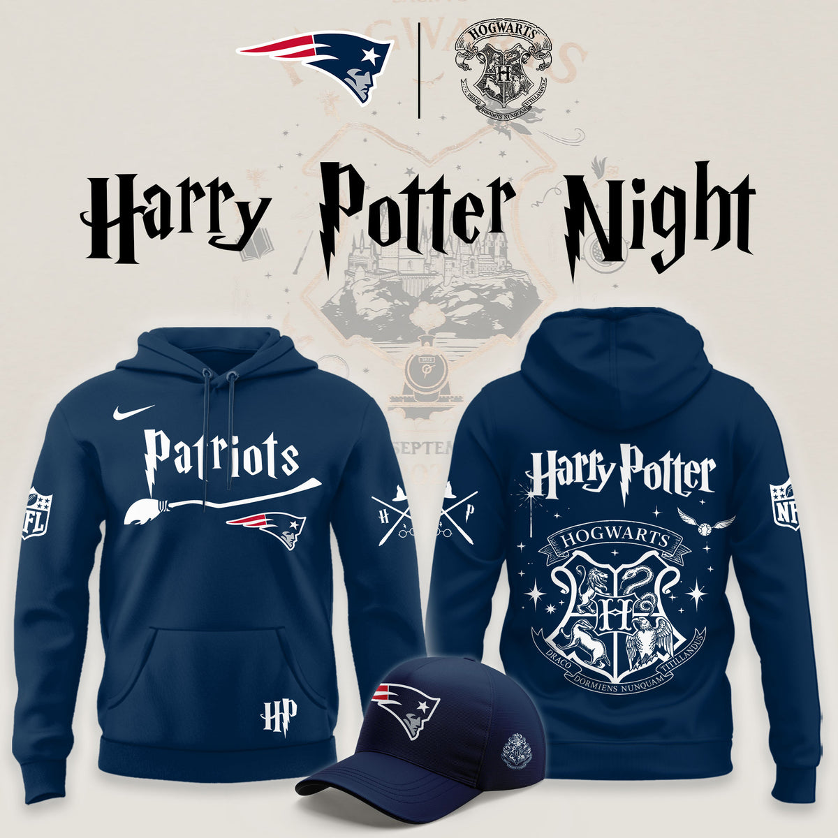 New England Patriots x Harry Potter Night 2026 Hoodie NE Patriots Apparel Fan Gifts - Foxy23shop