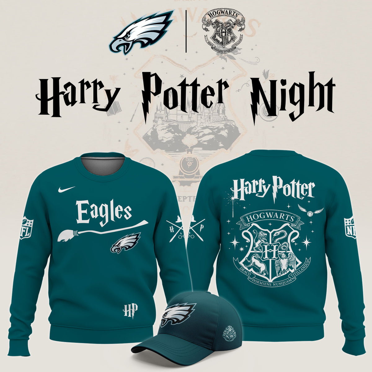 Philadelphia Eagles x harry Potter Night 2026 Sweatshirt Best Gifts Idea For Potterheads - Foxy23shop