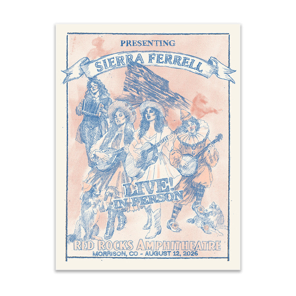 Sierra Ferrell Red Rocks Event Poster Sierra Ferrell Merch Presents Idea For Music Lovers - Foxy23shop