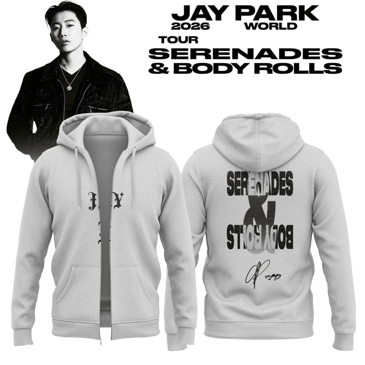 Jay Park Merch 2026 Serenades Body Rolls World Tour Hoodie Unique Gifts For JWalkers - Foxy23shop