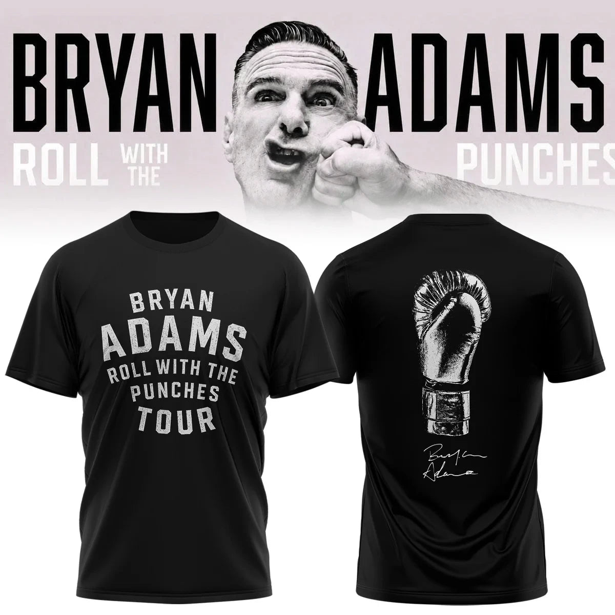 Bryan Adams Roll With The Punches Tour 2026 27 Signed Shirt Gift For Bryan Adams Fans - Foxy23shop