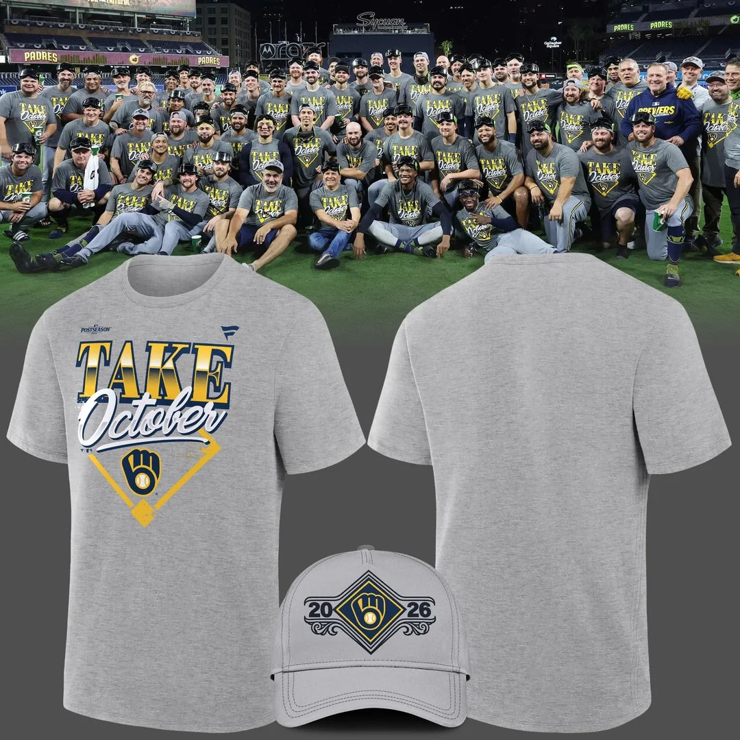 Milwaukee Brewers 2026 MLB Division Series Champions Take October Shirt Gift For Brewers Fans - Foxy23shop