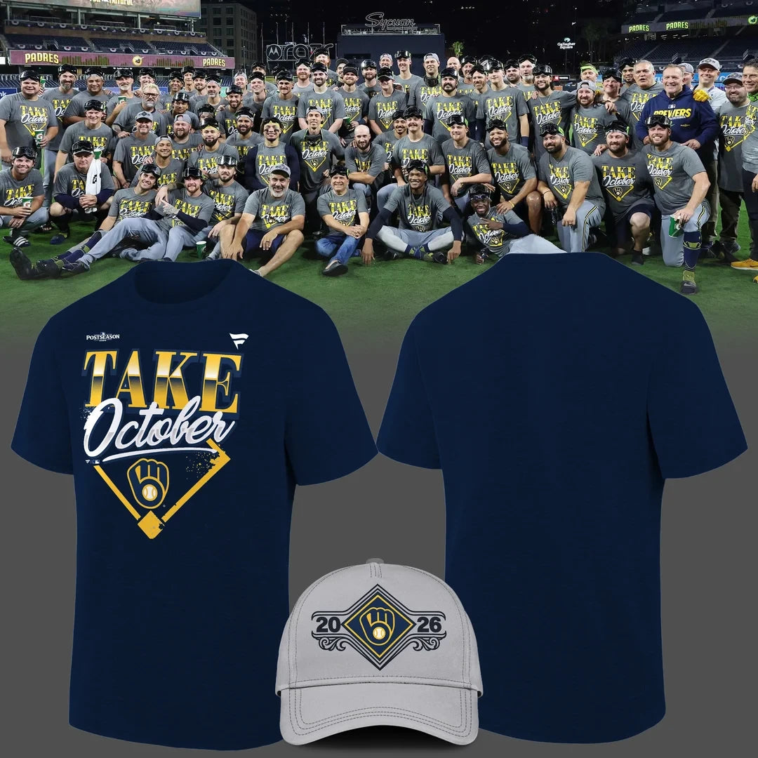 Milwaukee Brewers 2026 MLB Division Series Champions Take October T-Shirt Milwaukee Brewers Gear - Foxy23shop