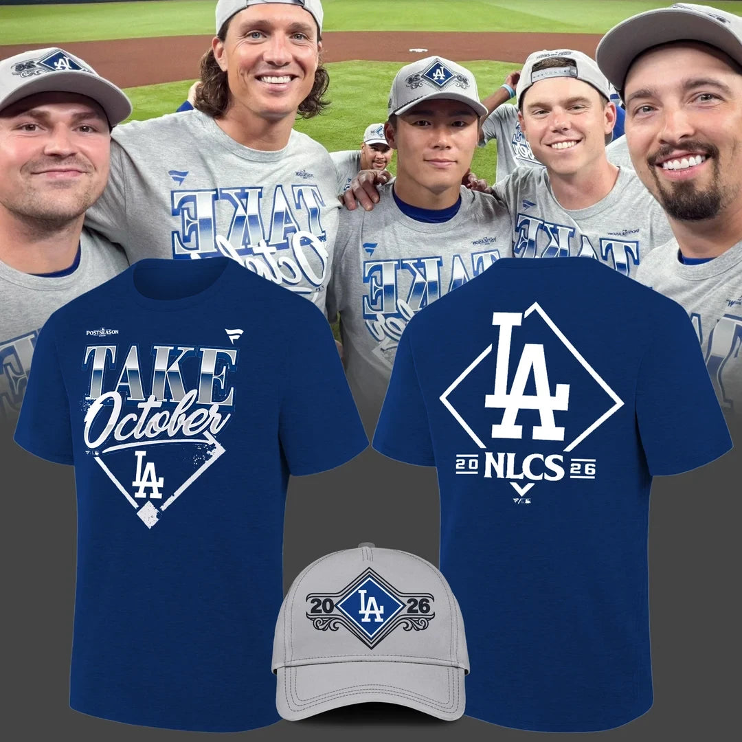 Take October T-Shirt Dodgers Championship Clothes Special Gift For Loyal Fans - Foxy23shop