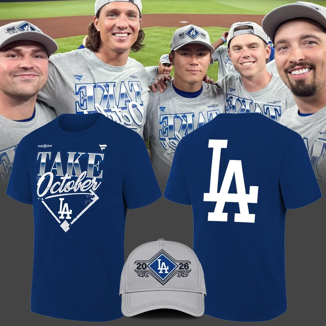Take October T-Shirt Dodgers Exclusive Merch Unique Gift For Baseball Collectors - Foxy23shop