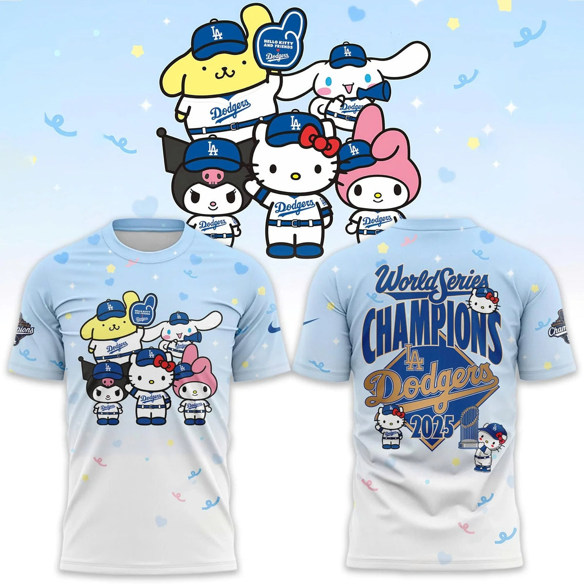 Hello Kitty x Dodgers T-Shirt Dodgers Shirt Special Gift For Sports Enthusiasts - Foxy23shop