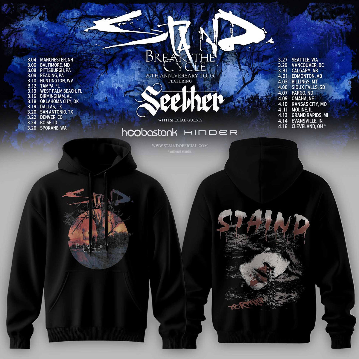 Staind Break The Cycle Hoodie Staind Unique Gift For Best Friends - Foxy23shop