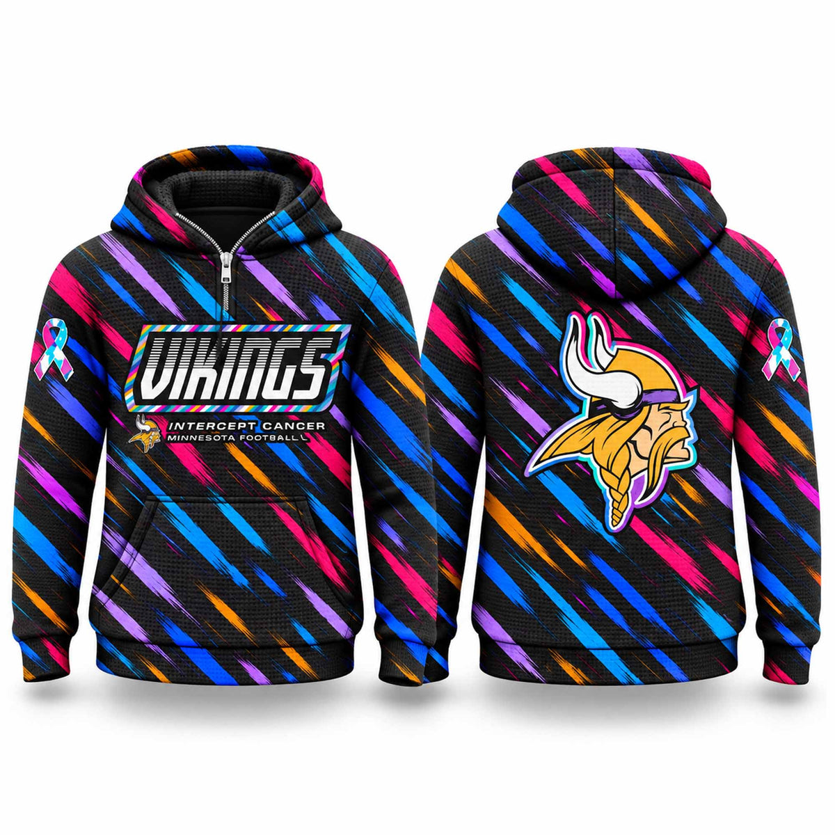Minnesota Vikings Football 2026 Crucial Catch Half Zip Hoodie Minnesota Vikings Apparel Gifts For Skol Nation - Foxy23shop