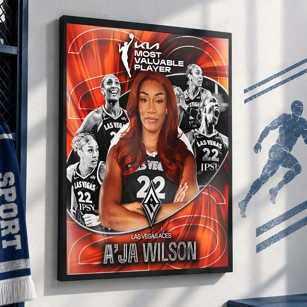 A'ja Wilson Las Vegas Aces Is Your 2026 WNBA Poster A'ja Wilson Merch Basketball Lover Gifts - Foxy23shop