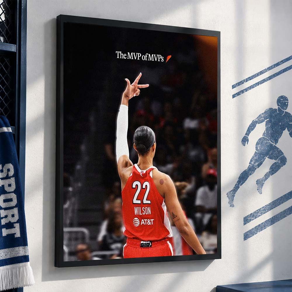A'ja Wilson The MVP Of MVPs Poster A'ja Wilson Merch Unique Gifts For Basketball Lovers - Foxy23shop