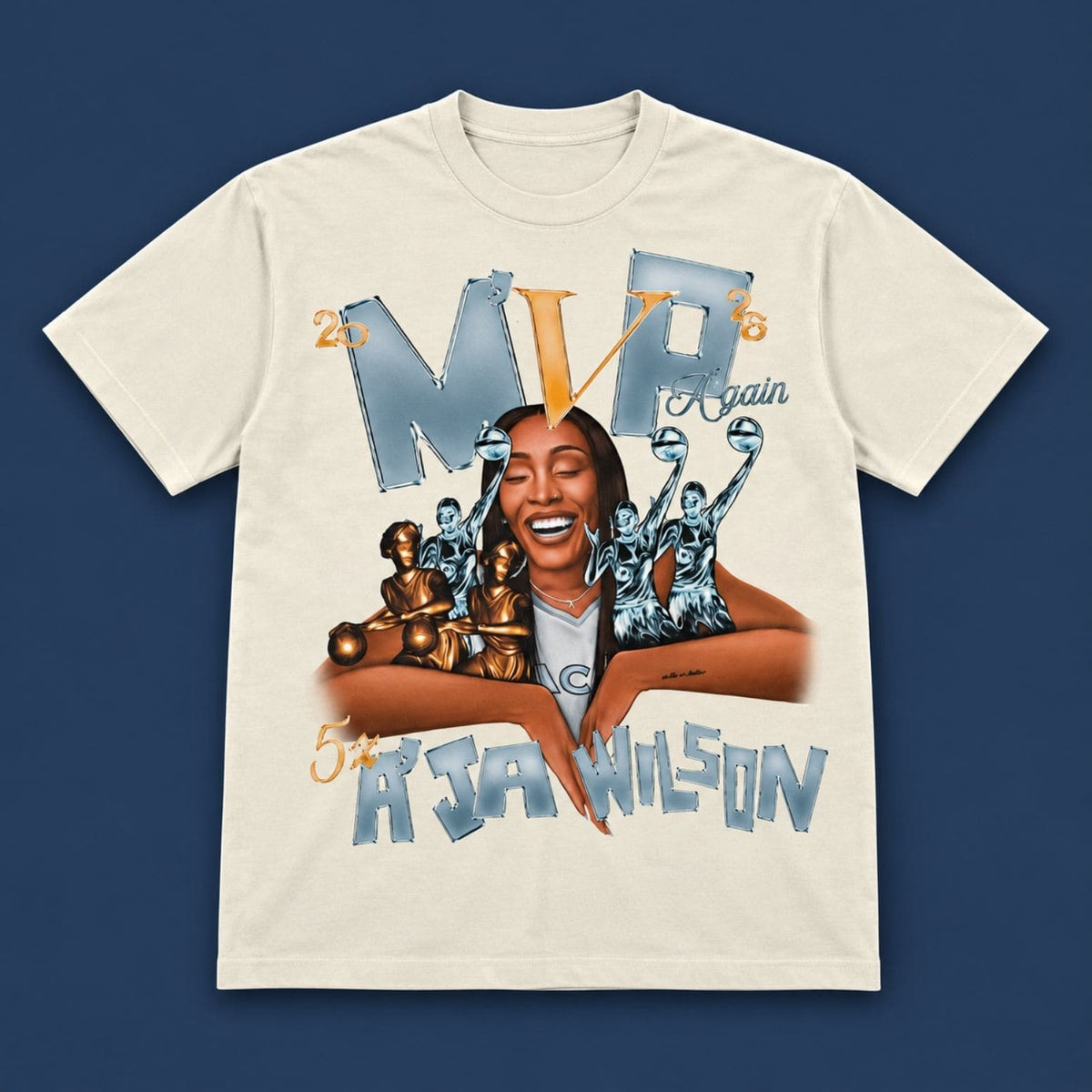 A'ja Wilson 5x M'VP T-Shirt A'ja Wilson Clothes Unique Gifts For Basketball Fans - Foxy23shop