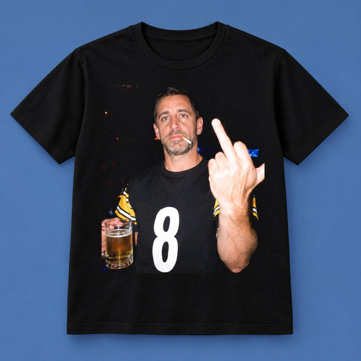 Pittsburgh Steelers Aaron Rodgers Middle Finger Shirt Funny Gifts For Steeler Nation