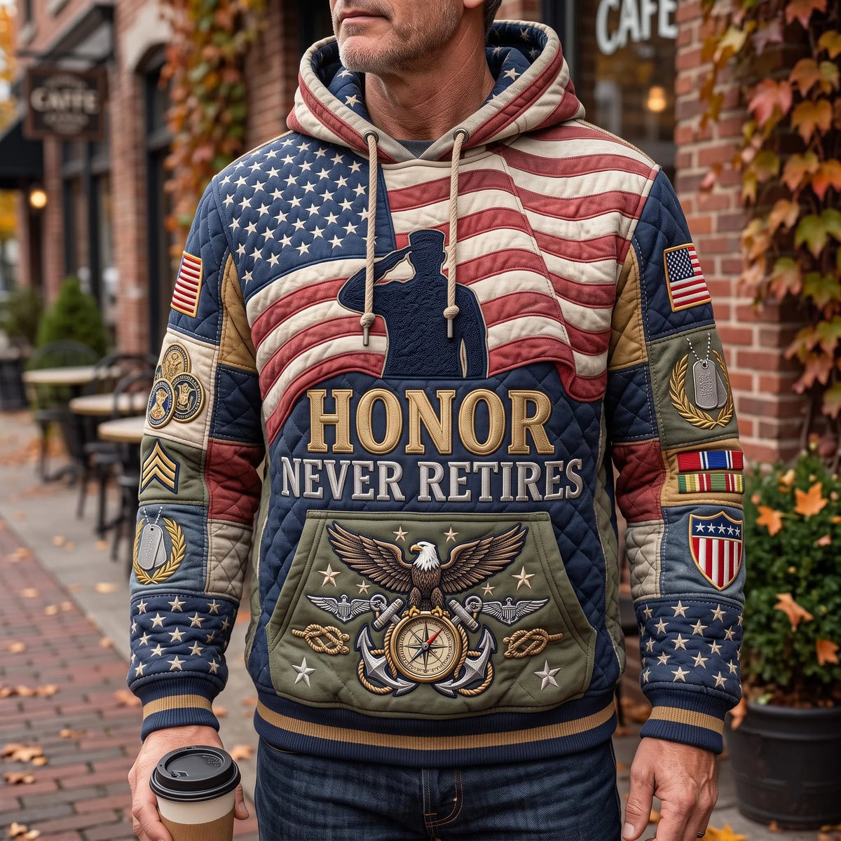 Honor Retire Hoodie Military Tribute Hooded Sweratshirt Unique Gift For Brothers