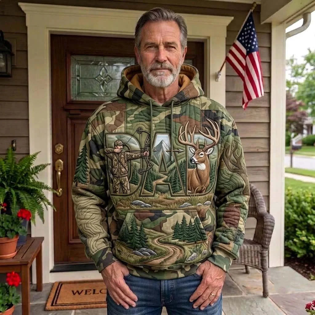Hunter Dad Hoodie Deer Hunting Hooded Sweatshirt Gift For Father