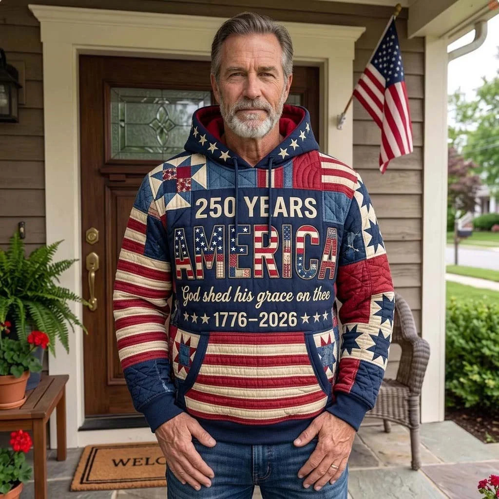 America Heritage 1776 2026 Patriotic Hoodie Christian Apparel Best Gift For Father