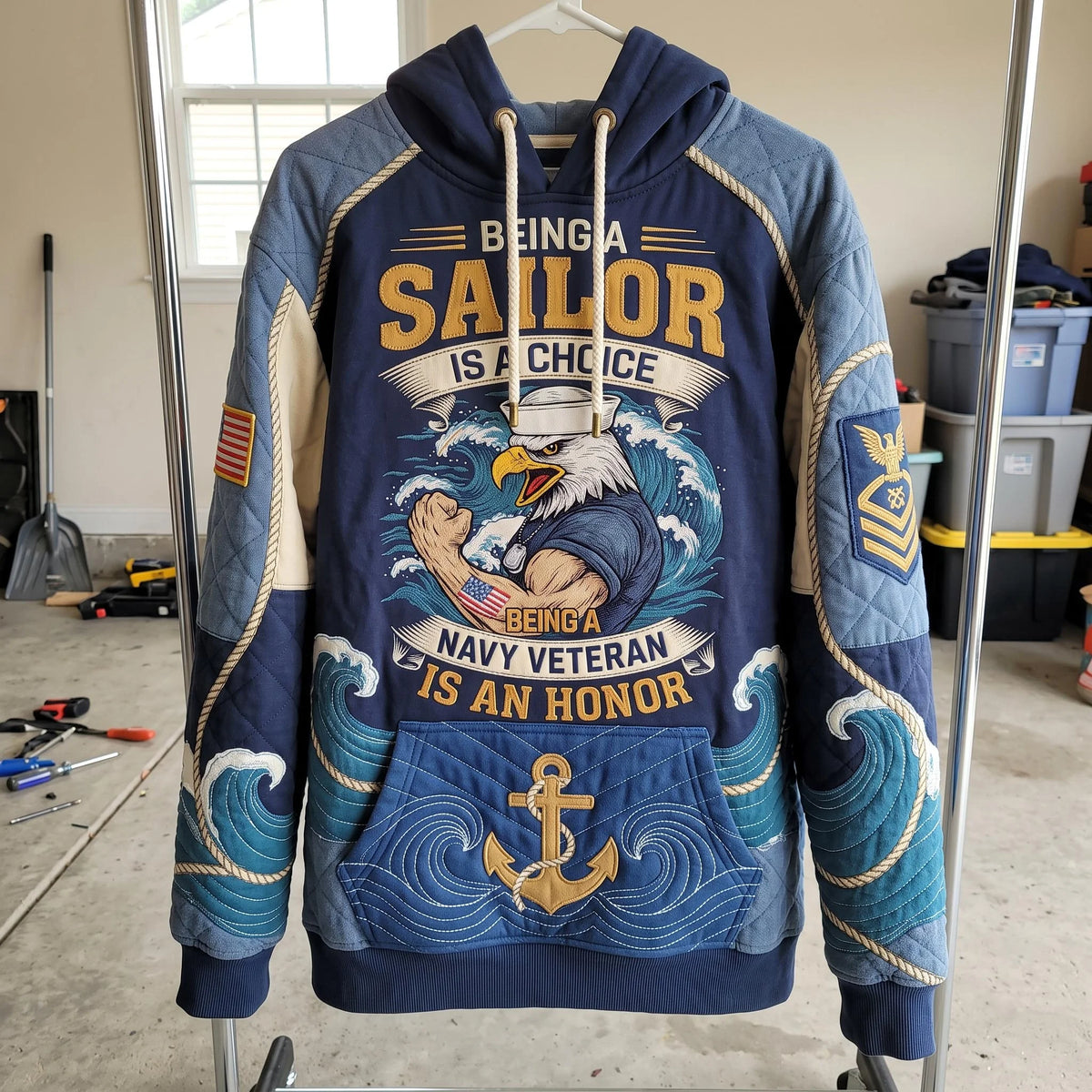 US Navy Being Sailor Eagle Hoodie Patriotic Navy Apparel Father_s Gift Ideas