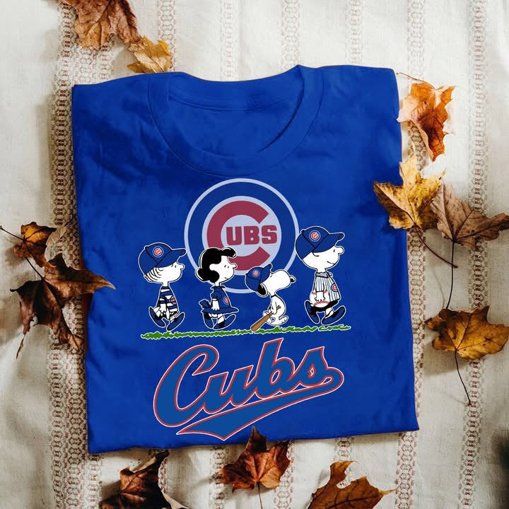 Chicago Cubs Peanuts Abbey Road T-Shirt Chicago Cubs Merch Fan Gears - Foxy23shop
