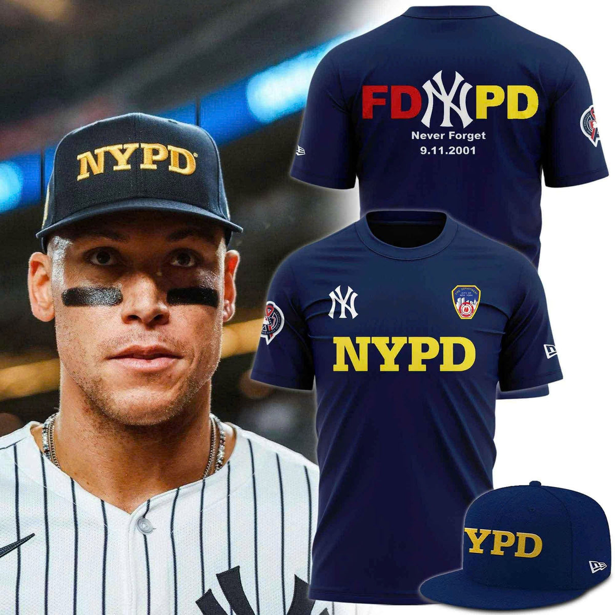 New York Yankees NYPD T-Shirt New York Baseball Clothes Gift For Baseball Lovers - Foxy23shop