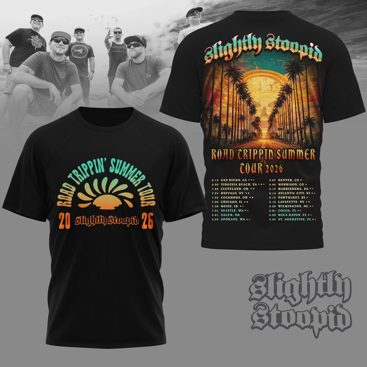 Slightly Stoopid Road Trippin Summer Tour 2026 T-Shirt Best Gift For Slightly Stoopid Fans - Foxy23shop